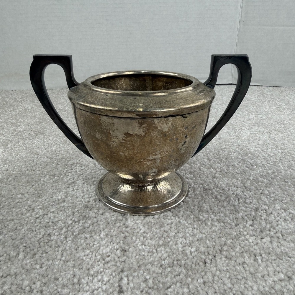 Vintage Apollo Sheffield BRS Nickel Silver Sugar Bowl container